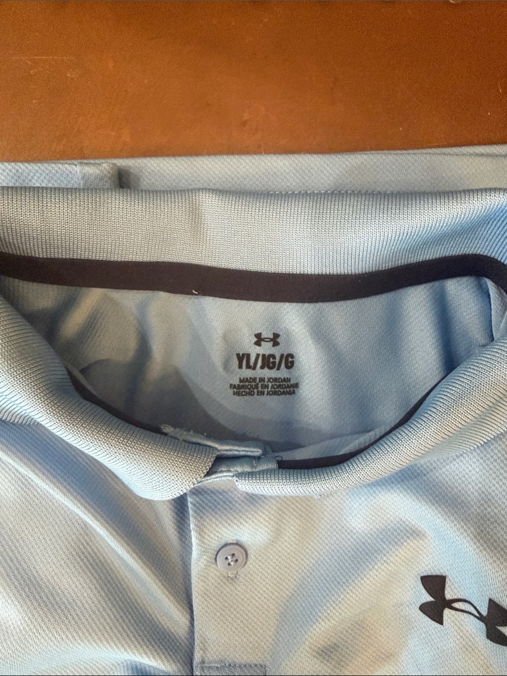 Like New Boys Under Armour Sky Blue Polo & Navy Performance Shorts - Picture 4 of 8